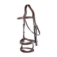 Bridon Double Muserolle US Collection by Dy'on Marron Bridon Double Muserolle US Collection by Dy'on Marron