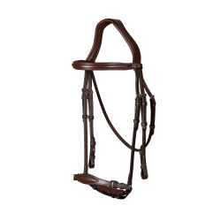 Bridon Muserolle Allemande Ajustable New English Collection by Dy'on Brun Marron Bridon Muserolle Allemande Ajustable New English Collection by Dy'on Brun Marron