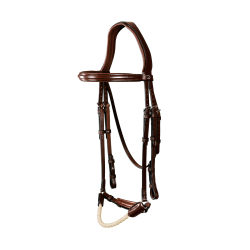 Bridon Muserolle Allemande Corde New English Collection by Dy'on Brun Marron