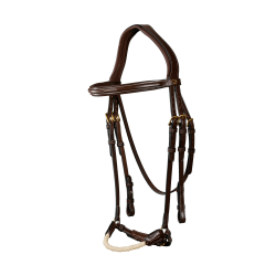 Bridon Muserolle Allemande Corde D Collection by Dy'on Brun Bridon Muserolle Allemande Corde D Collection by Dy'on Brun