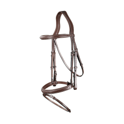 Bridon Muserolle Combinée US Collection by Dy'on Brun Marron Bridon Muserolle Combinée US Collection by Dy'on Brun Marron