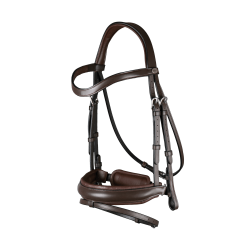 Bridon Muserolle Combinée Large Working By Dy'on Brun Marron Bridon Muserolle Combinée Large Working By Dy'on Brun Marron