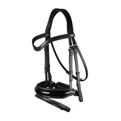 Bridon Muserolle Combinée Large Vernie Working By Dy'on Noir Bridon Muserolle Combinée Large Vernie Working By Dy'on Noir