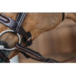 Bridon muserolle combinée tréssé rond Dy'on Marron