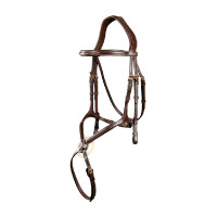 Bridon Muserolle Croisée D Collection by Dy'on Brun Marron