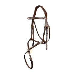 Bridon Muserolle Croisée D Collection by Dy'on Brun Marron