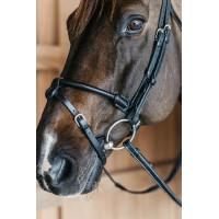 Round Leather Bridle Working By Dy'on Noir Round Leather Bridle Working By Dy'on Noir