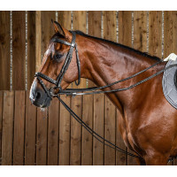 Rênes allemandes Full Leather 1/2 Working By Dy'on Noir Rênes allemandes Full Leather 1/2 Working By Dy'on Noir