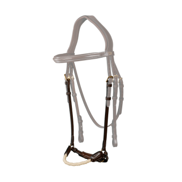 Muserolle Allemande En Corde D Collection by Dy'on Brun Marron Muserolle Allemande En Corde D Collection by Dy'on Brun Marron