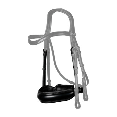 Muserolle Large Fermeture Pull Back Mat New English Collection by Dy'on Noir Muserolle Large Fermeture Pull Back Mat New English Collection by Dy'on Noir