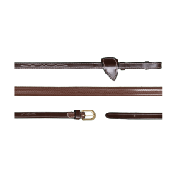 Rênes Caoutchouc 1/2 D Collection by Dy'on Brun Marron