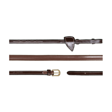 Rênes Caoutchouc 1/2 D Collection by Dy'on Brun Marron