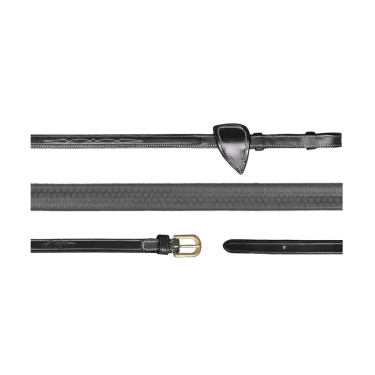 Rênes Caoutchouc 5/8 D Collection by Dy'on Noir