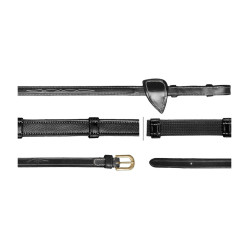 Rênes Hunter 5/8 Avec 7 Arretoirs D Collection by Dy'on Noir