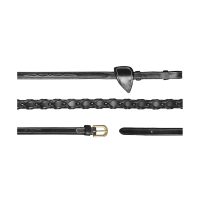 Rênes Tressées 1/2 D Collection by Dy'on Noir Rênes Tressées 1/2 D Collection by Dy'on Noir