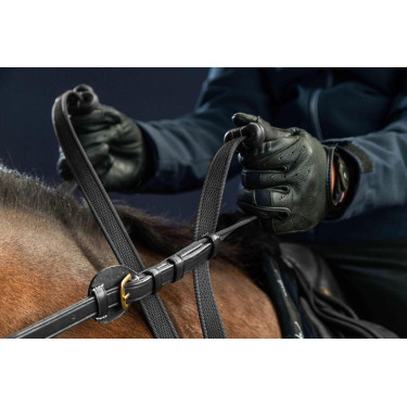 Rênes Ajustables 5/8 D Collection by Dy'on Noir Rênes Ajustables 5/8 D Collection by Dy'on Noir