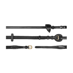 Rênes Ajustables 5/8 D Collection by Dy'on Noir Rênes Ajustables 5/8 D Collection by Dy'on Noir