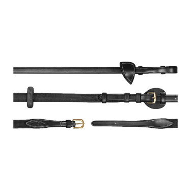Rênes Ajustables 5/8 D Collection by Dy'on Noir