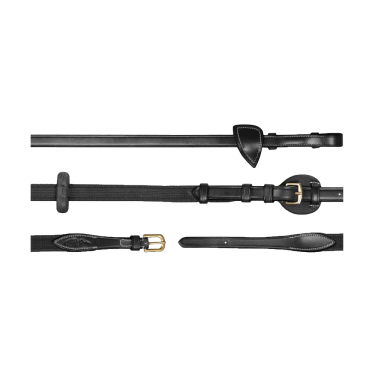 Rênes Ajustables 5/8 D Collection by Dy'on Noir Rênes Ajustables 5/8 D Collection by Dy'on Noir