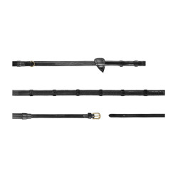 Rênes Howlett Caoutchouc 1/2 Avec 7 Arretoirs D Collection by Dy'on Noir