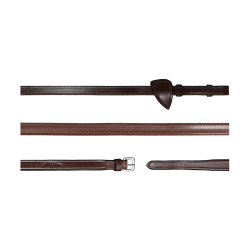 Rênes Caoutchouc 1/2 New English Collection by Dy'on Brun Marron