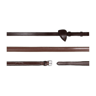 Rênes Caoutchouc 1/2 New English Collection by Dy'on Brun Marron