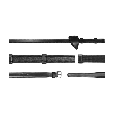 Rênes Hunter 5/8 Avec 7 Arretoirs New English Collection by Dy'on Noir Rênes Hunter 5/8 Avec 7 Arretoirs New English Collection by Dy'on Noir