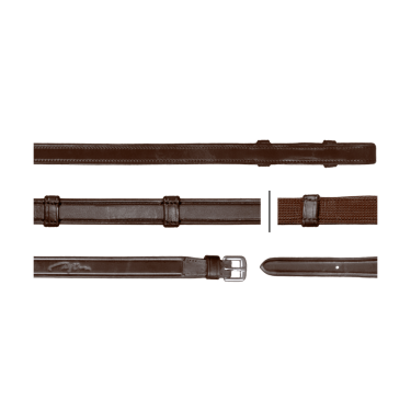 Rênes Hunter Grip Avec 7 Arretoirs 5/8 (Sans Stopper) Dy'on Brun Marron Rênes Hunter Grip Avec 7 Arretoirs 5/8 (Sans Stopper) Dy'on Brun Marron