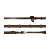 Rênes Tissu 5/8 Avec 9 Arretoirs New English Collection by Dy'on Brun Marron Rênes Tissu 5/8 Avec 9 Arretoirs New English Collection by Dy'on Brun Marron