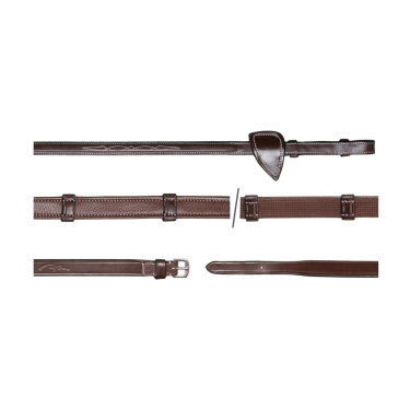 Rênes Hunter 5/8 Avec 7 Arretoirs (Sans Stopper) US Collection by Dy'on Rênes Hunter 5/8 Avec 7 Arretoirs (Sans Stopper) US Collection by Dy'on