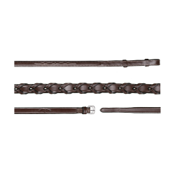 Rênes Tressées 5/8 US Collection by Dy'on Brun Marron