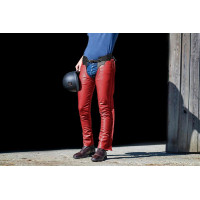 Long Chaps Cuir Dy'on Rouge