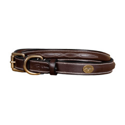 Collier Pour Chien Avec Surpiqure Décorative Dy'on Brun Marron