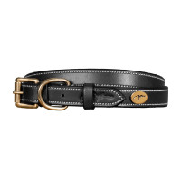 Collier Pour Chien Cuir Plat Dy'on Noir