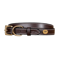 Collier Pour Chien Cuir Plat Dy'on Brun Marron