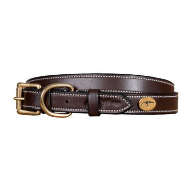 Collier Pour Chien Cuir Plat Dy'on Brun Marron
