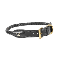 Collier pour chien tréssé Dy'on Noir Collier pour chien tréssé Dy'on Noir
