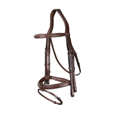 Bride Muserolle Combinée New English Collection by Dy'on Brun Marron