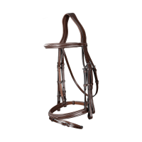 Bride Muserolle Combinée US Collection by Dy'on Brun Marron Bride Muserolle Combinée US Collection by Dy'on Brun Marron