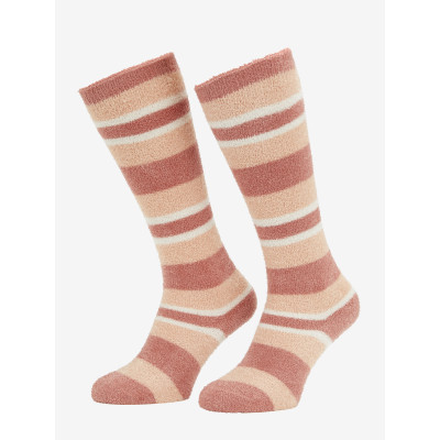 Chaussettes LeMieux Sabrina Stripe Fluffies Abricot