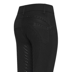 Pantalon d'équitation Easy Rider Elodie Diamond FullGrip enfant Noir