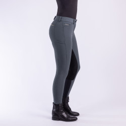 Pantalon d'équitation Euro-Star Arista Fashion Diamond Full Castor sombre Gris