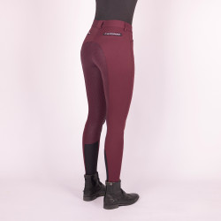 Pantalon d'équitation Euro-Star Arista Fashion Diamond FullGrip Baie noire Bordeaux