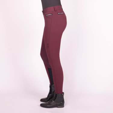 Pantalon d'équitation Euro-Star Arista Fashion Diamond FullGrip Baie noire Bordeaux
