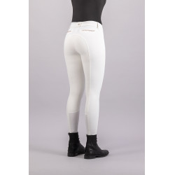 Pantalon d'équitation Euro-Star Arista Fashion Diamond FullGrip Blanc