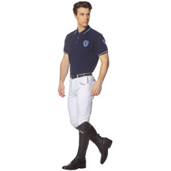 Pantalon Flags & Cup Saint Malo homme Blanc / gris Pantalon Flags & Cup Saint Malo homme Blanc / gris
