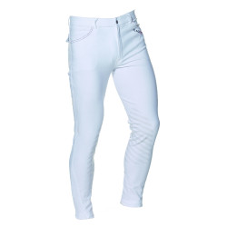 Pantalon Flags & Cup Saint Malo homme Blanc / gris Pantalon Flags & Cup Saint Malo homme Blanc / gris