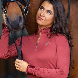Top Imperial Riding Anna manches longues Rose foncé