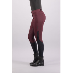 Pantalon d'équitation Euro-star Airflow FullGrip Baie noire Bordeaux Pantalon d'équitation Euro-star Airflow FullGrip Baie noire Bordeaux