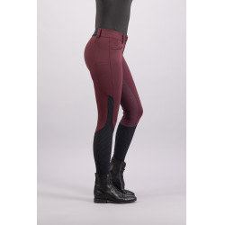 Pantalon d'équitation Euro-star Airflow FullGrip Baie noire Bordeaux Pantalon d'équitation Euro-star Airflow FullGrip Baie noire Bordeaux